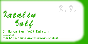 katalin volf business card